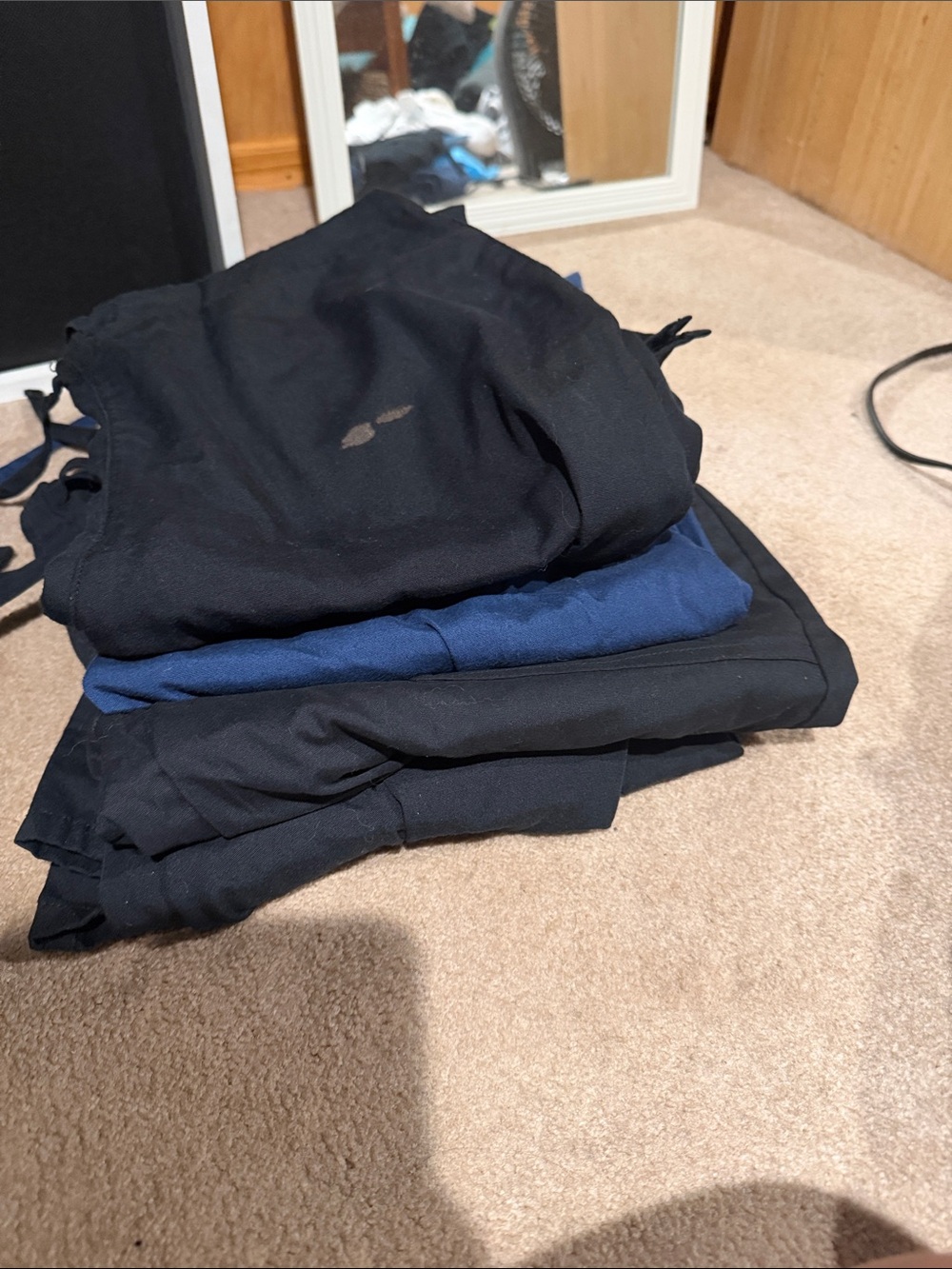 Stack of Black and Navy Clothing Bundle